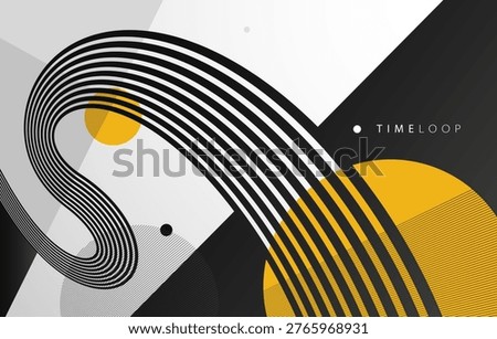 Abstract composition expressing energy, impulse and forward movement through flowing lines and rhythmic elements, creating a sense of power, speed and active transformation.