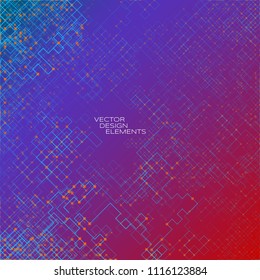Abstract composition of fading lines and dots. Stranger walker modeling. Generative art. Vector design element for technology and computer science illustration.