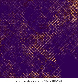 Abstract composition of fading lines and dots. Stranger walker modeling. Generative art. Vector design element for technology and computer science illustration.