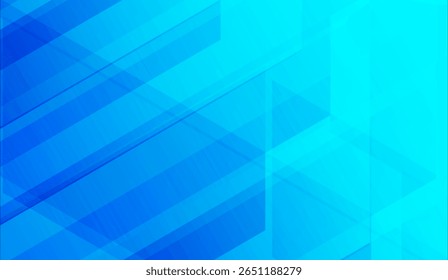 A composição abstrata apresenta formas geométricas e listras com tons mutáveis de azuis frios, criando um efeito de textura visual moderno, em camadas e dinâmico que é muito atraente