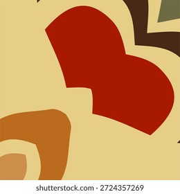Composición Abstractas con Formas de colores en tonos terrosos, ideal para fondos o Elementos de diseño.