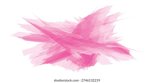 An abstract composition featuring dynamic and expressive pink watercolor brush strokes, creating a sense of movement and artistic flair.