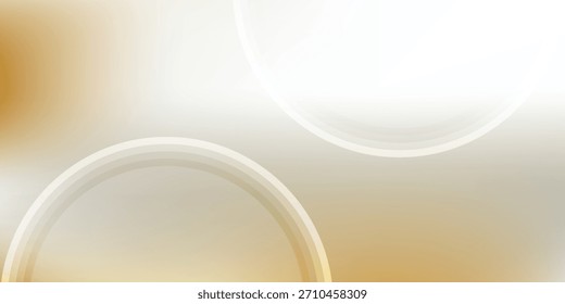 Abstract composition featuring golden circles with a soft gradient background, creating a modern and elegant design element.