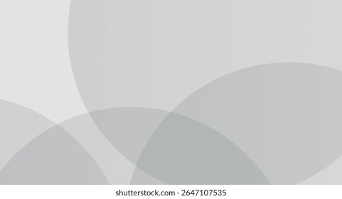 Abstract composition featuring overlapping semi-circular shapes in varying shades of gray. The design uses soft gradients to create depth and visual interest.