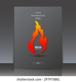 Abstract composition, flame, fire, Brochures, background, EPS 10 vector illustrations