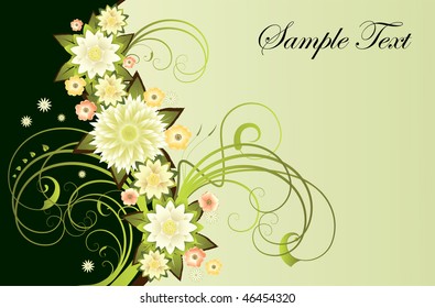 Abstract composition  of flowers for congratulations