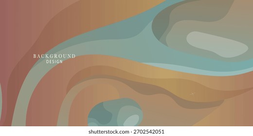 Composición Abstractas de Formas fluidas en tonos beige cálidos