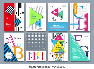 Abstract composition. Font texture. White business card set. Infograhic element collection. A4 brochure title sheet. Patch part construction. Creative text frame surface. Figure logo icon. EPS10 image
