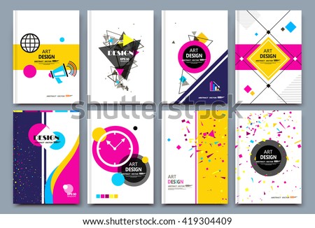 Abstract composition. Font texture. White business card set. Infograhic element collection. A4 brochure title sheet. Patch part construction. Creative text frame surface. Figure logo icon. EPS10 image