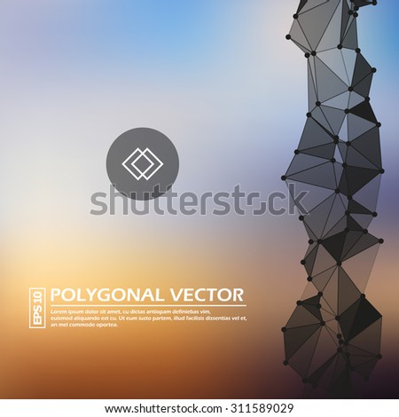 Abstract composition, formal paper sheet, morning sky color background, logo construction, official letter template, brochure blank, company sign, trade symbol, mark model, EPS 10 vector illustration