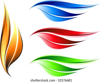 abstract composition in four colors