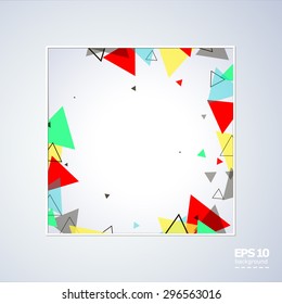 Abstract composition, frame, geometric pattern, triangles, background | EPS10 vector illustration