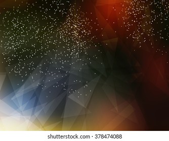 Abstract composition, futuristic technology, dark font texture, alien planet sky, creative amber banner figure, wallpaper, outer space flyer fiber, neon star light matrix, EPS10 backdrop, vector art
