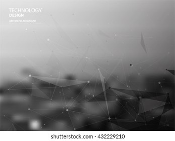 Abstract composition, futuristic technology, silver font texture, white cybernetic dots, creative banner figure, vector design
