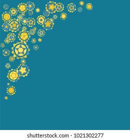 Abstract composition of gears. Vector illustration.