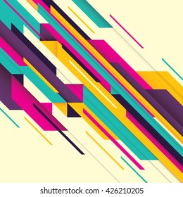 Abstract composition with geometric design. Vector illustration.