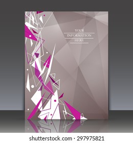 Abstract composition, geometric pattern, triangles, Brochures, background, EPS 10 vector illustrations