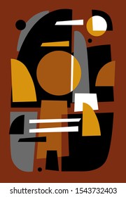Abstract composition with geometric shapes