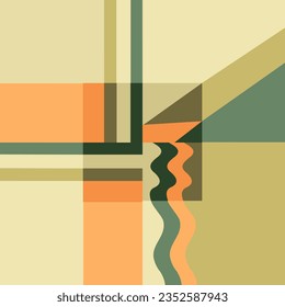 Abstract composition of geometric shapes