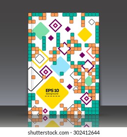 Abstract composition, geometric shapes, Brochures, background. EPS 10 vector illustration