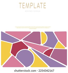 Composición abstracta de formas geométricas. Diseño e ideas para páginas de título, portadas, libros, folletos, folletos, carteles, folletos. Plantilla para ideas de decoración y decoración. Estilo sencillo