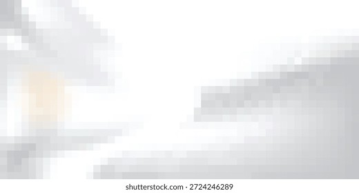 Una composición abstracta de Formas geométricas en tonos de blanco y gris, con un sutil acento amarillo.