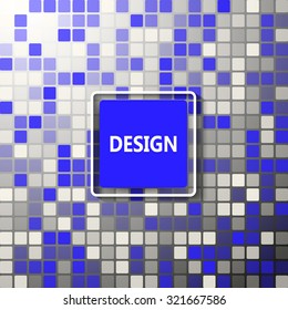 Abstract composition, geometric shapes texture, square blocks backdrop, sturtup display, inlay wallpaper, mosaic screen saver, blue diamond box, chequered ornament surface, EPS 10 vector illustration