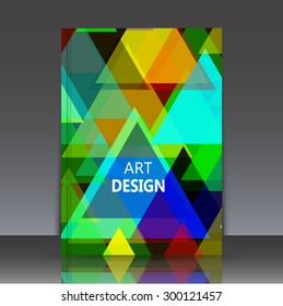 Abstract composition, geometric shapes, triangles, Brochures, background, EPS 10, vector illustration