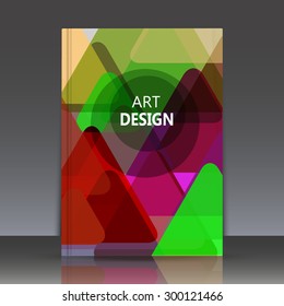 Abstract composition, geometric shapes, triangles, Brochures, background, EPS 10, vector illustration