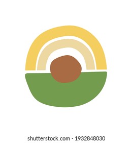 Abstract composition with geometrical shapes. Vector illustration.