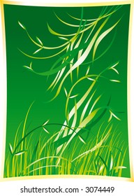 Abstract composition with grass