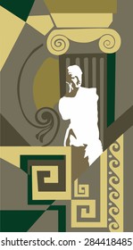 Abstract Composition Greek style. Vector