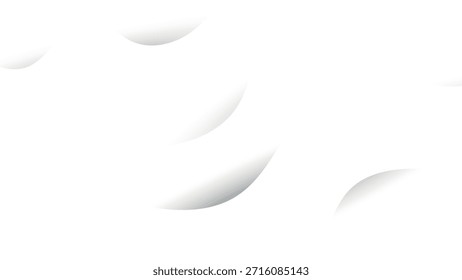 Composición Abstractas de Formas grises sobre fondo blanco. Fondo Abstractas blanco mínimo con Formas curvas suaves y sombras sutiles. Diseño moderno limpio del estilo del corte del papel para la marca, el Web, la presentación, el uso visual Corporativa y elegante.