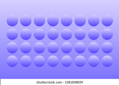 Abstract composition of a group of colored, gradient circles on a gradient background. Vector image.