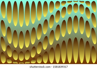 Abstract composition of a group of colored, gradient, wavy, geometric shapes on a gradient background. Vector image.