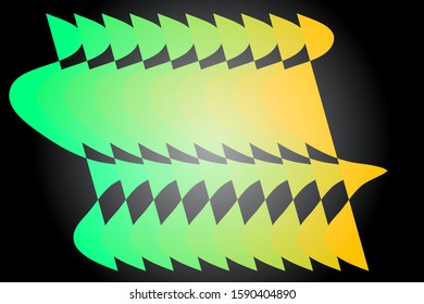 Abstract composition of a group of colored gradient spots with complex shapes on a gradient background. Vector image.