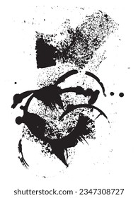 Abstract composition. Grunge texture. Art brush stroke. Abstract background