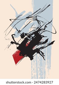Abstract composition. Grunge texture. Art brush stroke. Abstract background