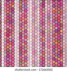 Abstract composition of hexagons of geometric shapes.Colorful mosaic background. vector illustration