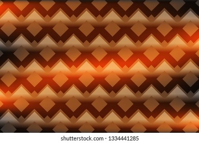 Abstract composition of horizontal, geometric shapes on a wavy, gradient background. Vector image.