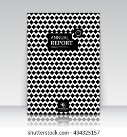 Abstract composition. Horizontal zig-zag lines section. Black and white ad surface icon. Logo figure. A4 brochure title sheet. Creative text frame construction. Firm banner form image. Flier panel