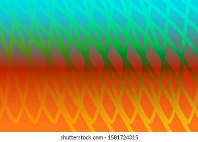 Abstract composition of interlacing of colored, gradient, swirling lines on a gradient background. Vector image.