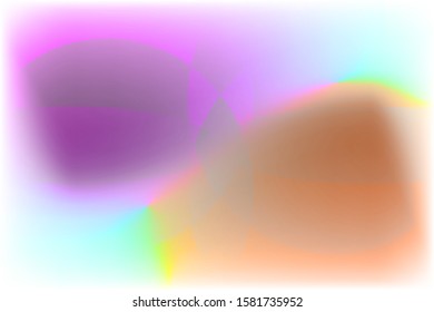 Abstract composition of intersecting colored, gradient, translucent, geometric shapes on a gradient background. Vector image.