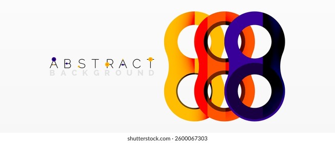 Abstract composition with intertwined circular and tubular forms creating fluid structure with gradients, depth, and sharp contrasts