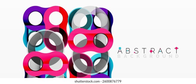 Abstract composition with intertwined circular and tubular forms creating fluid structure with gradients, depth, and sharp contrasts