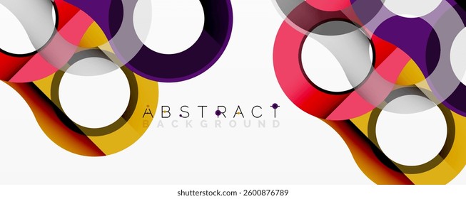 Abstract composition with intertwined circular and tubular forms creating fluid structure with gradients, depth, and sharp contrasts