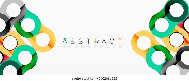 Abstract composition with intertwined circular and tubular forms creating fluid structure with gradients, depth, and sharp contrasts