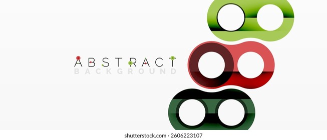 Abstract composition with intertwined circular and tubular forms creating fluid structure with gradients, depth, and sharp contrasts