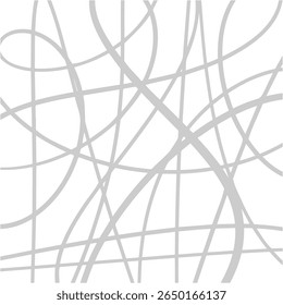Abstract composition of intertwined gray lines