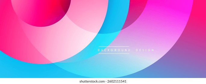 Abstract composition with layered circular elements, blending gradients and soft transitions, creating a sense of depth, motion, and visual harmony